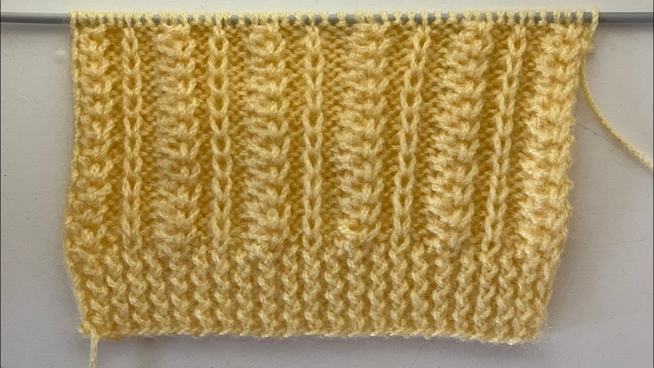 Only 2 Rows Repeat Knitting Stitch Pattern - YouTube