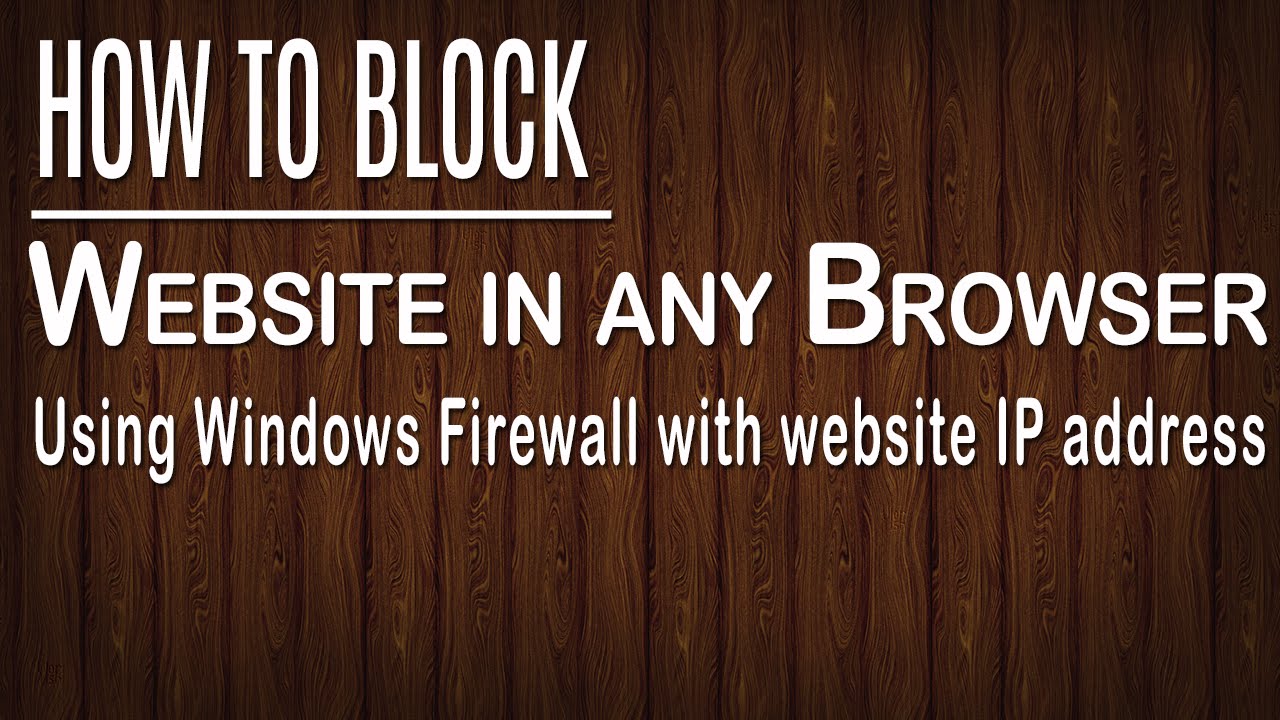 block websites windows firewall