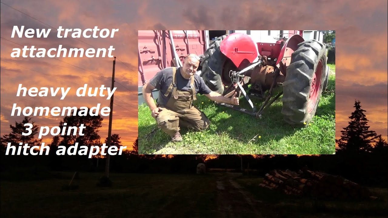 Tractor attachment homemade new 3 point hitch adapter