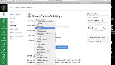 Change Canvas to Spanish as First Language