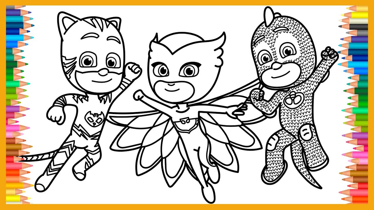 🎨Coloring PJ Masks Powerful | Art For Kids,How To Color, Easy Coloring, Drawing & Painting