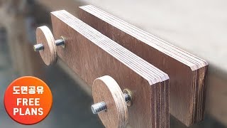 [LeeMaker] Make A Moxon Vise Using plywood 18mm (FREE PLANS)