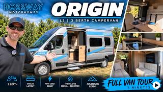 Bossway Origin L3 Campervan Tour | 3 Berth Motorhome Full Walkaround