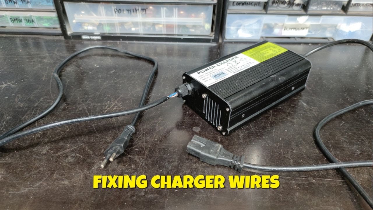 Fixing Charger Wires (67.2V - 4A) Laturin johdon korjausta