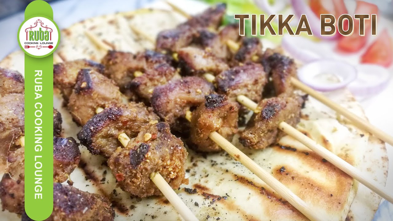 Fry Tikka Boti | Tikka Boti Recipe by Ruba Cooking Lounge | Tasty Barbeque Mutton