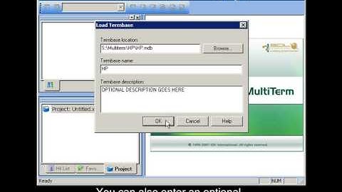 Multiterm - Loading External Termbases