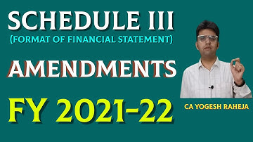 Amendment made in Schedule III | Applicable for FY 2021-22