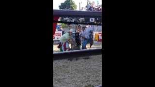 Little Girl In Sheep Riding Event