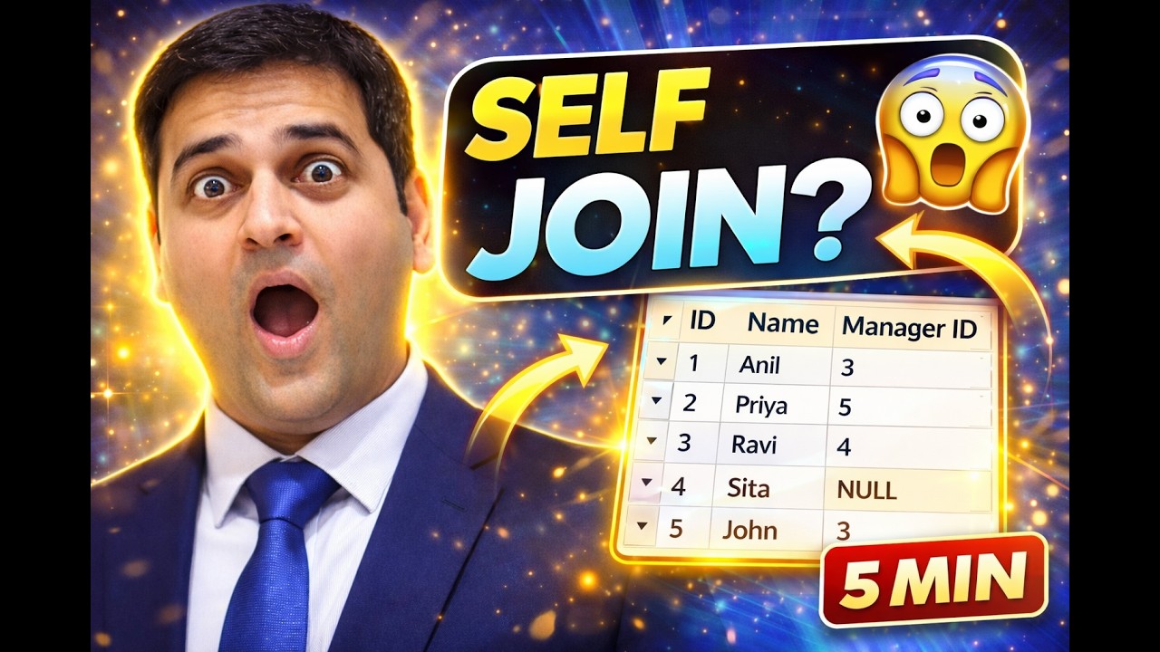 Self Join in SQL | Real-Time Example + Interview Questions - YouTube