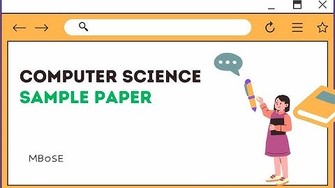 MBOSE Class 10 Computer Science Sample Paper – 2025 | Meghalaya Board