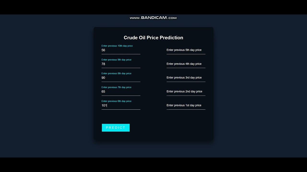 crude oil price prediction demo link - YouTube