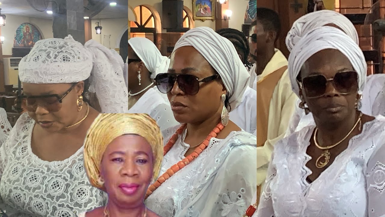 SEE AS BISOLA BADMUS,BIMBO OSHIN SUPRISE FATHIA BALOGUN IN CHURCH AT HER LATE MOM’s CHURCH SERVICE 