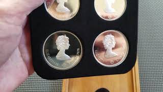 6th Released, The 1973-1976 Canada 4-Coin Silver Montreal Olympic Games Proof Set