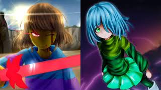 Glitchtale frisk and amber stronger than you mashup