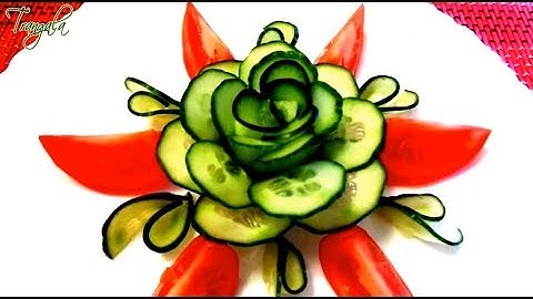 Tỉa Hoa Hồng Bằng Dưa Chuột Cực Đơn Giản