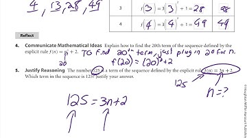 Algebra 1 Section 4.1 Explicit and Recursive Sequences