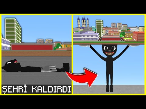 CARTOON CAT'İ ŞEHRİN ALTINA GÖMDÜK, ŞEHRİ HAVAYA KALDIRDI! 😱 - Minecraft