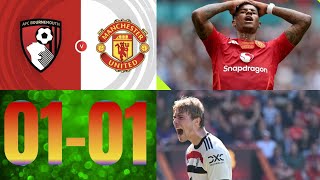 Rasmus Højlund Saves Manchester United!  Bournemouth 1 1 Man Utd  Late Drama at Vitality Stadium!