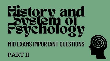 PSY 502 - History and System of Psychology | Top Repeated Questions of Midterm Exams | Part 2