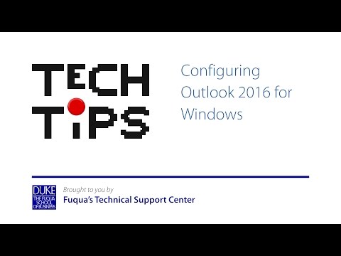 Configuring Outlook 2016 for Windows