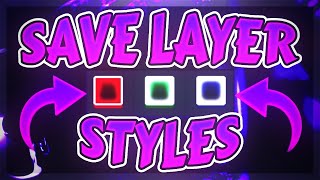 How to save your LAYER STYLES in Photopea! (Save text effects)