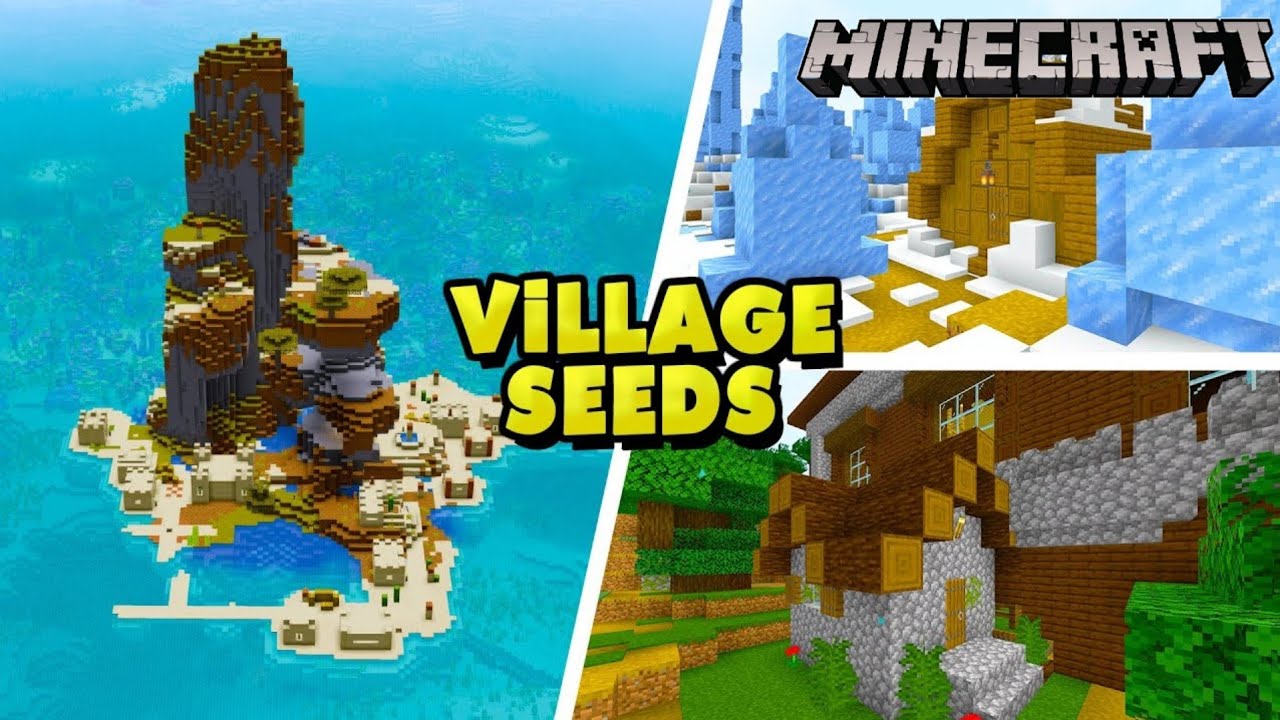 TOP 4 BEST UNIQUE VILLAGE SEED IN MINECRAFT || BEDROCK AND PE ...