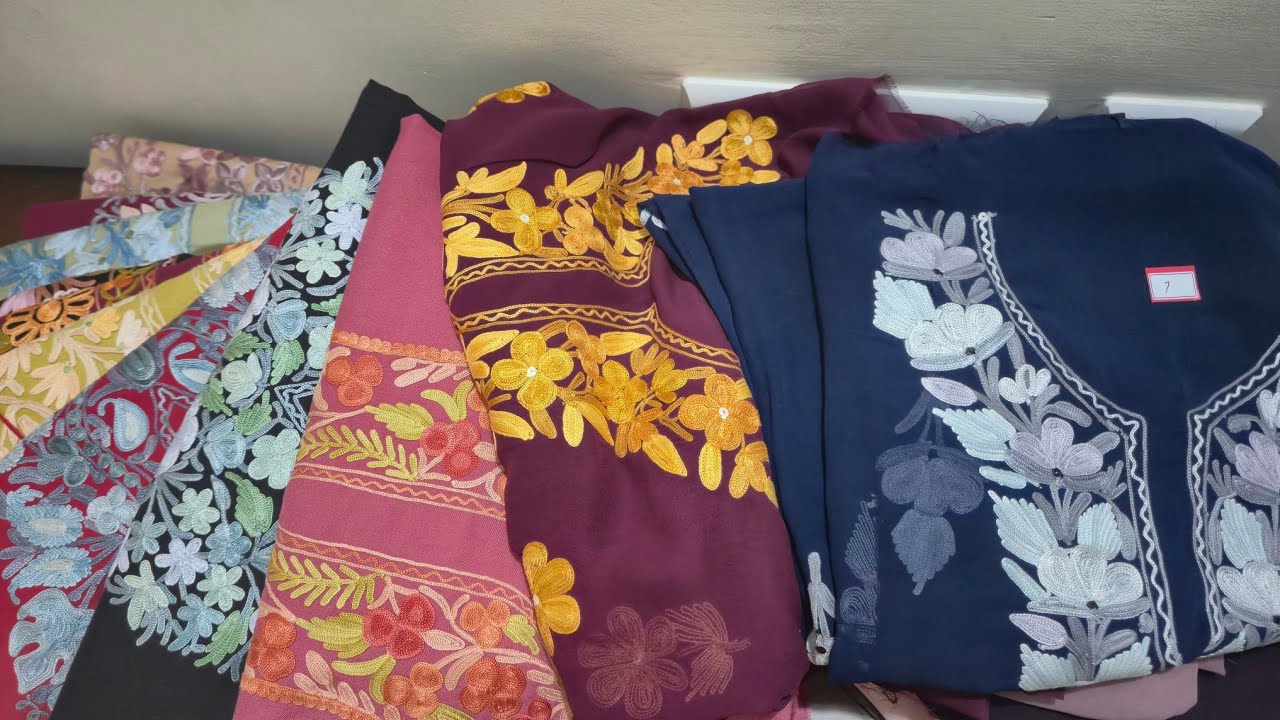 Kashmiri cotton and Georgette suit 💐 Order on 7986853083. Free shipping in India. Office wear suits