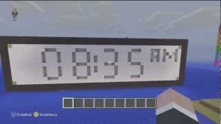 Minecraft Xbox 360 Edition - Perfectly working digital clock.. + Possible Tutorial