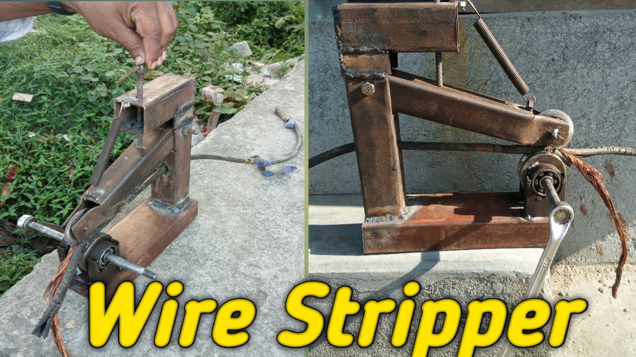 How To Make A Homemade Wire Stripper wire stripper machine // how to make wire stripper machine // copper  stripping hacks - YouTube