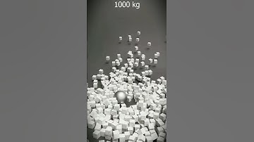 Wait for 10,000 kg | Ball Drop on Cubes #relax #satisfying #satisfyinganimation #asmr #amazing