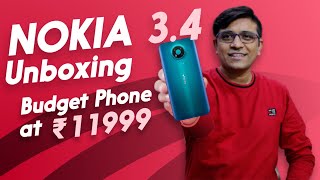 Nokia 3.4 Unboxing⚡Budget Smartphone with SD 460 at ₹11,999