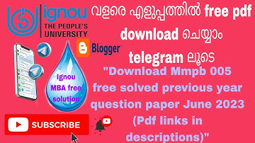 mmpb 005 june.2023  free solved previous year question paper pdf links in description