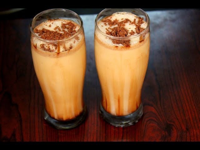 homemade cold coffee recipe - iced coffee milkshake - how to make cold coffee - summer drink | Yummy Indian Kitchen