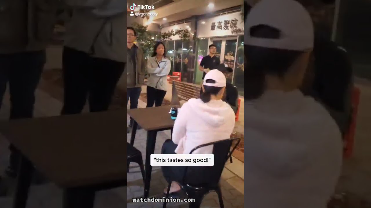 ANGRY MAN SLAMS VEGANS OUTSIDE HIS RESTAURANT