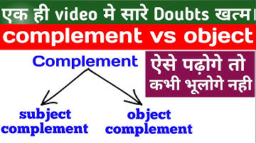 complement vs object,complement and its types,subject and object complement.Basic English grammar.