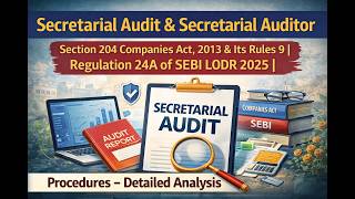 🎥 *Secretarial Audit | Regulation 24A of SEBI (LODR) Regulations, 2015 | Procedures- (Part-2)* News