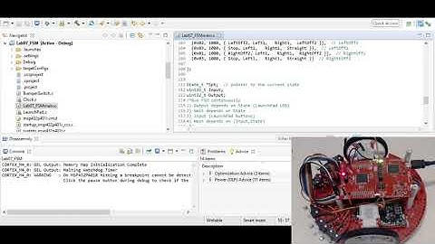 TI-RSLK Lab 7 Finite State Machine Lab