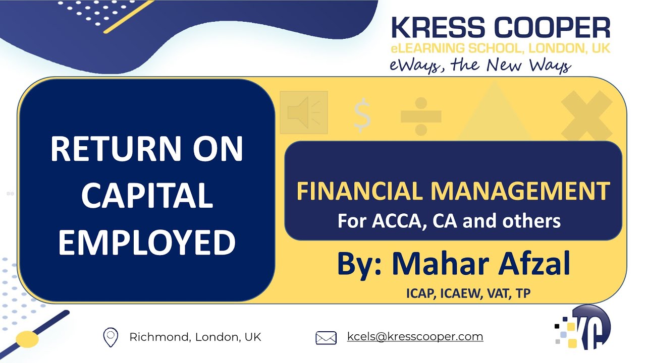 Return on Capital Employed (ROCE) I Financial Management I by Mahar Afzal
