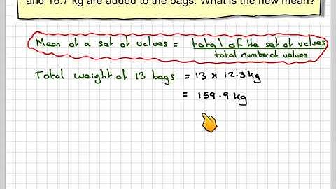 Adding numbers to a mean to find a new mean