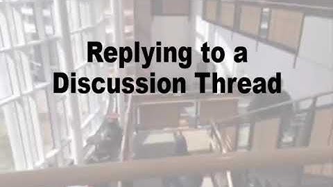 replying to forums and threads in Bb discussions