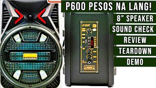 8 Inch Bluetooth speaker LX-K8/PS-856/SD-8002 review