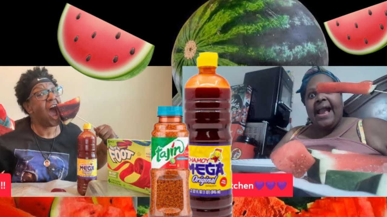 FRUIT ROLLUP WATERMELON POP!!! TAJIN AND CHAMOY...... LELANIS KITCHEN🍉