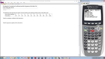 Finding the Correlation Coefficient and the Equation of the Best Fit Line Using the TI-84 (LinReg)