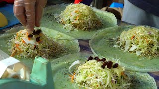 苜蓿芽素食健康蔬菜捲餅 高麗菜潤餅│Vegetarian healthy alfalfa sprouts vegetable rolls│Taiwan street food