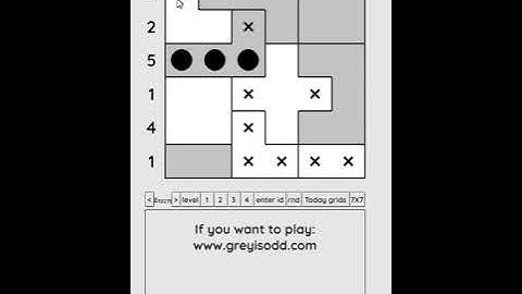 Grey is Odd - Today grids. Solution level 3 6X6 dated 07-26-2024 #logicpuzzles #logicgames  #games