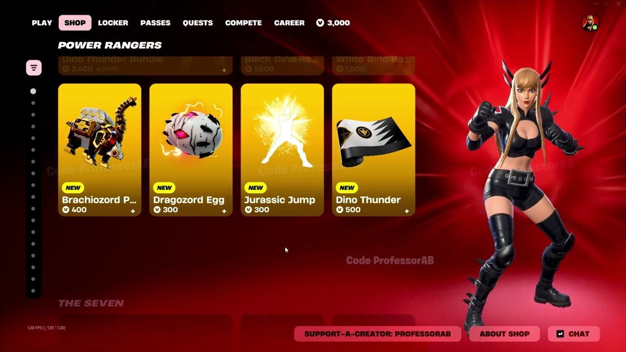 *New* Black Dino Ranger & White Dino Ranger Skin In Fortnite Item Shop Today! 😍😱🔥