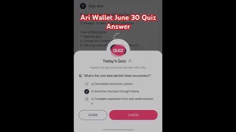 Ari Wallet Quiz Answers June 30 • Ari Wallet Quiz Answers Today • Today Ari Wallet Quiz•