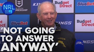 Classic Wayne Bennett leaves room full of journalists in stitches: NRL Presser | NRL on Nine