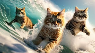 cute cat swimming in the pool || beautiful cat #lovecat #cuteanimal #leesha pal