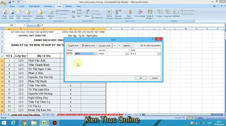 Hướng dẫn cách dùng lệnh sort trong excel năm 2024